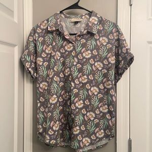 Floral button down